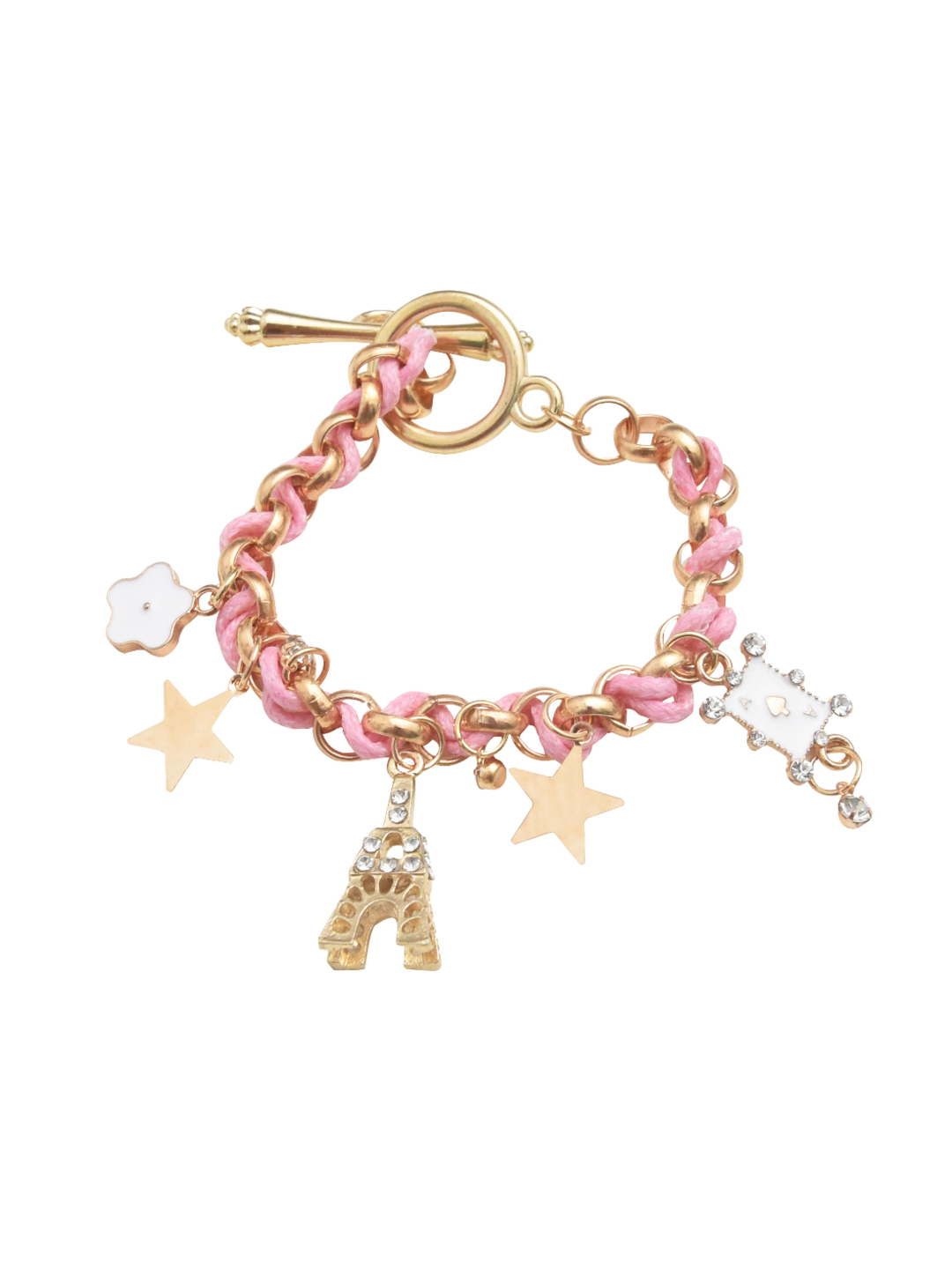 YouBella Jewellery Gold Plated Charm Bracelet for Girls and Women (Style 2)